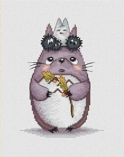 Totoro Cross Stitch Pattern PDF Instant Download Autumn Embr
