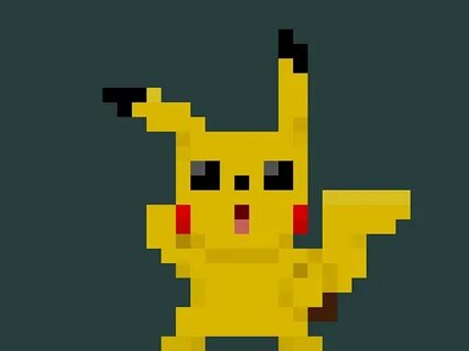 Famous Characters in Pixel Art * Pikachu (ピ カ チ ュ ウ) from "P