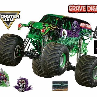 Grave Digger - Huge Officially Licensed Monster Jam Removabl