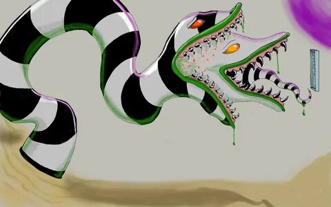 Beetlejuice sandworm, digital Beetlejuice, Cartoon art, Beet