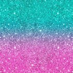Pink and turquoise glitter ombre Art Print by ArtOnWear - X-