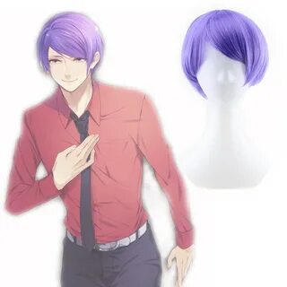 cheaps anime boy light purple wig short hair wigs for men to