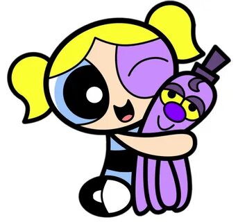 Check out this transparent Powerpuff Girl Bubbles holding Oc