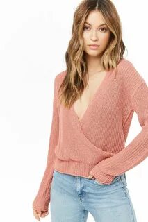 Plunging Surplice Sweater Sweaters, Sweater fashion, Sweater