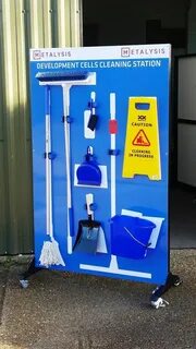 Mobile Shadow Board 5S Cleaning supply storage, Lean manufac