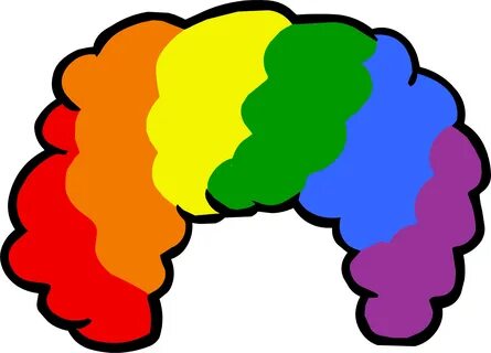 Bright Clown Wig Clip Art free image download