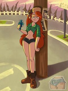 Xbooru - female gravity falls long hair outside redhead shor