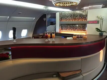 Qatar A380 first business class seats bar cabins seatmap - E