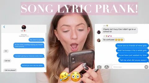 I PRANKED MY FRIENDS AND BOYFRIEND WITH SONG LYRICS- did not