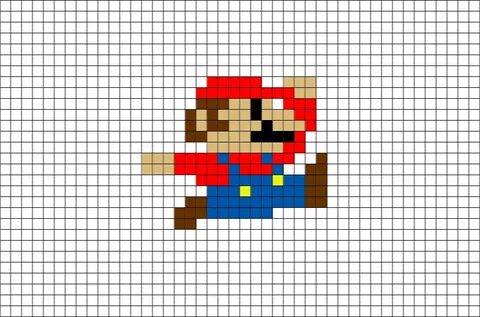 Mario Jumping Pixel Art Grid - Pixel Art Grid Gallery 866