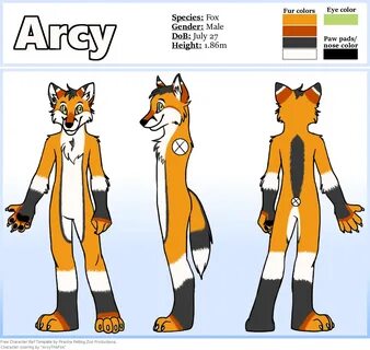 Fursona Ref Sheet Fox - Hoshii Wallpaper