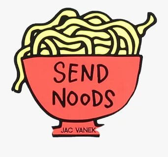 Noodle Sticker - Send Noods Air Freshener , Transparent Cart