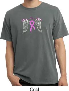 Breast Cancer Awareness Heaven Can Wait Pigment Dyed Shirt -