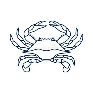 Blue Crab in Watercolor Style. this Logo May Be Used for a F