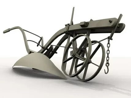 antique plow 3d ma