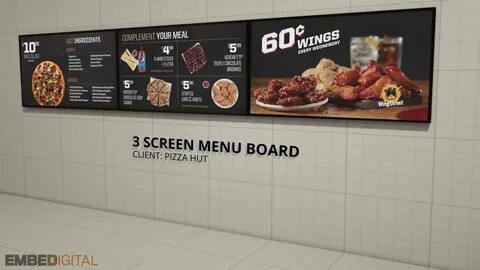 Pizza Hut 3-Screen DelCO Menu Solution - YouTube