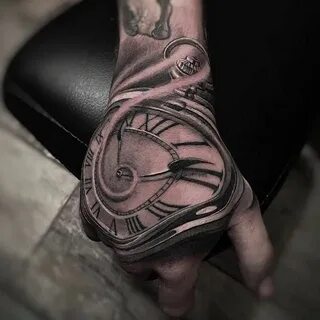 Amazing Clock Tattoo On Forearm by Travis Greenough Hand tat