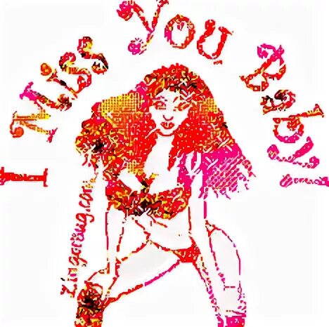 I Miss You Baby Sexy Girl Glitter Graphic, Greeting, Comment