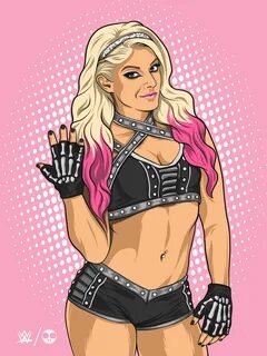 WWE Fan Art I made of WWE Superstar Alexa Bliss. Made on iPa