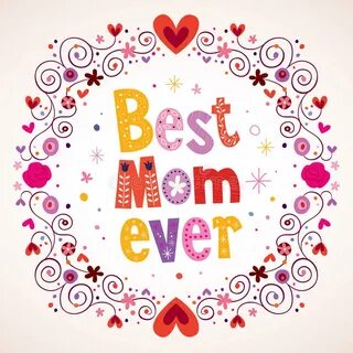 Happy Mothers Day Retro Card Best Mom Ever Stock Vector - Il