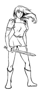 Female Warrior Drawing at GetDrawings Free download