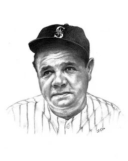 Babe Ruth Drawing by Lou Ortiz Pixels