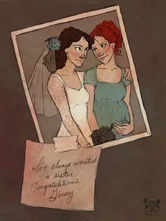 Hermione and Ginny at Hermione's wedding harry potter, fan a