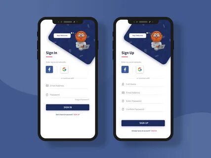 Sign In Sign Up Mobile App Design concept by Skycap on Dribb