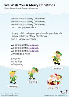 We Wish You A Merry Christmas Lyrics Poster - Super Simple