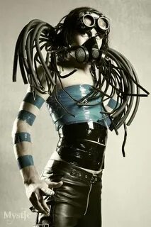 cyberpunk, future, futuristic, synthetich dreads, cyber goth