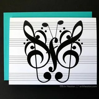 Butterfly Music Note Greeting Card Tattoo ideas Music notes 