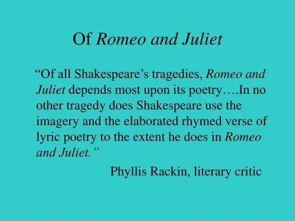 PPT - Romeo and Juliet and the English Sonnet PowerPoint Pre