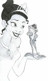 Tiana and Naveen The Princess and the Frog Cartoon drawings 