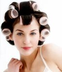 Lets go Curly Hair rollers, Roll hairstyle, Hair curlers