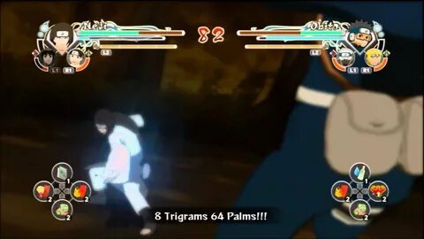 Naruto Generations Neji 8 Trigrams 64 Palms Jutsu - YouTube