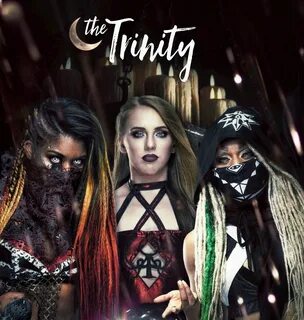The Trinity: Ember Moon, Isla Dawn & Tegan Nox Halloween fac