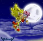 super sonic y amy by lissfreeangel on DeviantArt Sonic, Soni