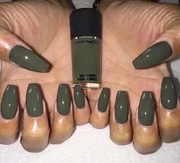 army green nails - pinterest: @racquelrwauls ✨ (With images)