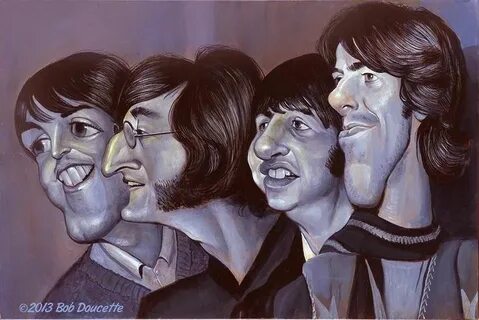 Instagram Beatles painting, Caricature, The beatles