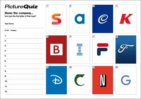 Quiz Number 090 with a Brand Typography Picture Round