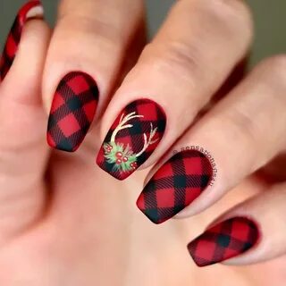 Sensationails4u Plaid nails, Plaid nail art, Christmas nail 