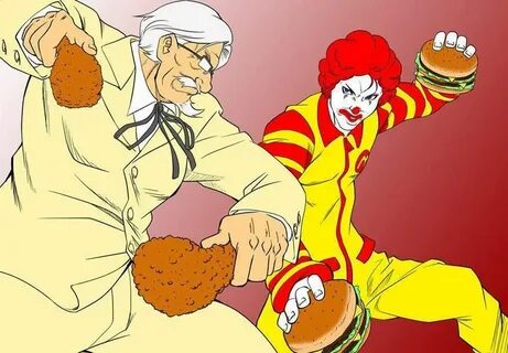 Colonel Sanders (KFC) Vs. Ronald McDonald (McDonald’s) Colon