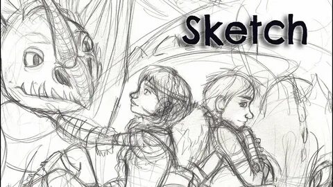 Sketching: Hiccup and Astrid - YouTube