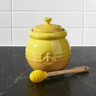 Le Creuset Honey Pot with Dipper + Reviews Crate and Barrel 