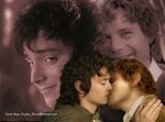 Frodo and Sam Kiss by Sarah M