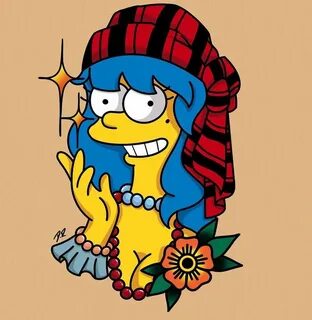 Marge the Gypsy, The Simpsons Tatuajes sencillos, Los simpso