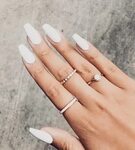 Pin by Crystal Keleti on *N A I L S* White acrylic nails, Lo