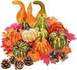 Sales Voyoo Decorative Pumpkins 141Pcs Artificial Mapl Gourd
