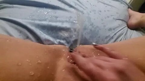 Fingering pussy, huge squirt leaves puddle in amateur bed - RedTube