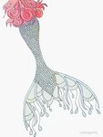 mermaid tail Sticker by wildmagnolia Mermaid drawings, Merma
